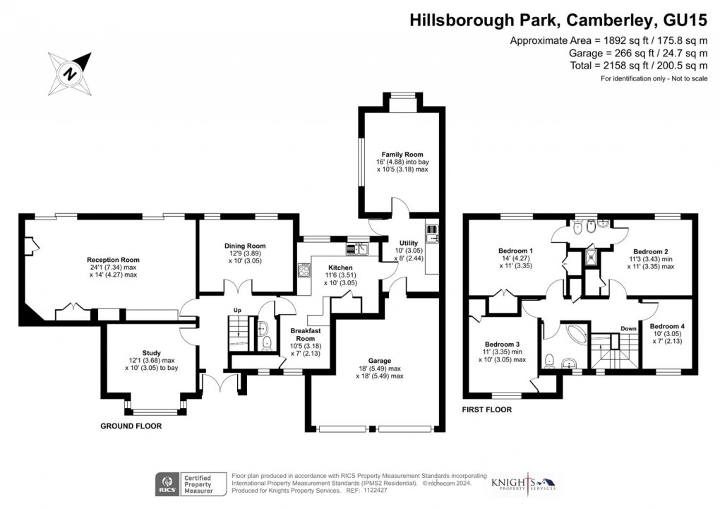 Floorplan for Hillsborough Park, Camberley