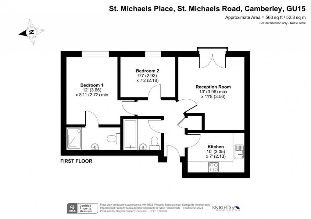 Floorplan for St. Michaels Road, Camberley
