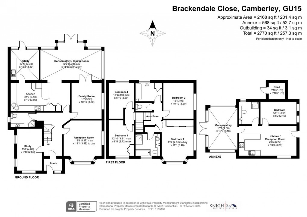 Floorplan for Brackendale Close, Camberley