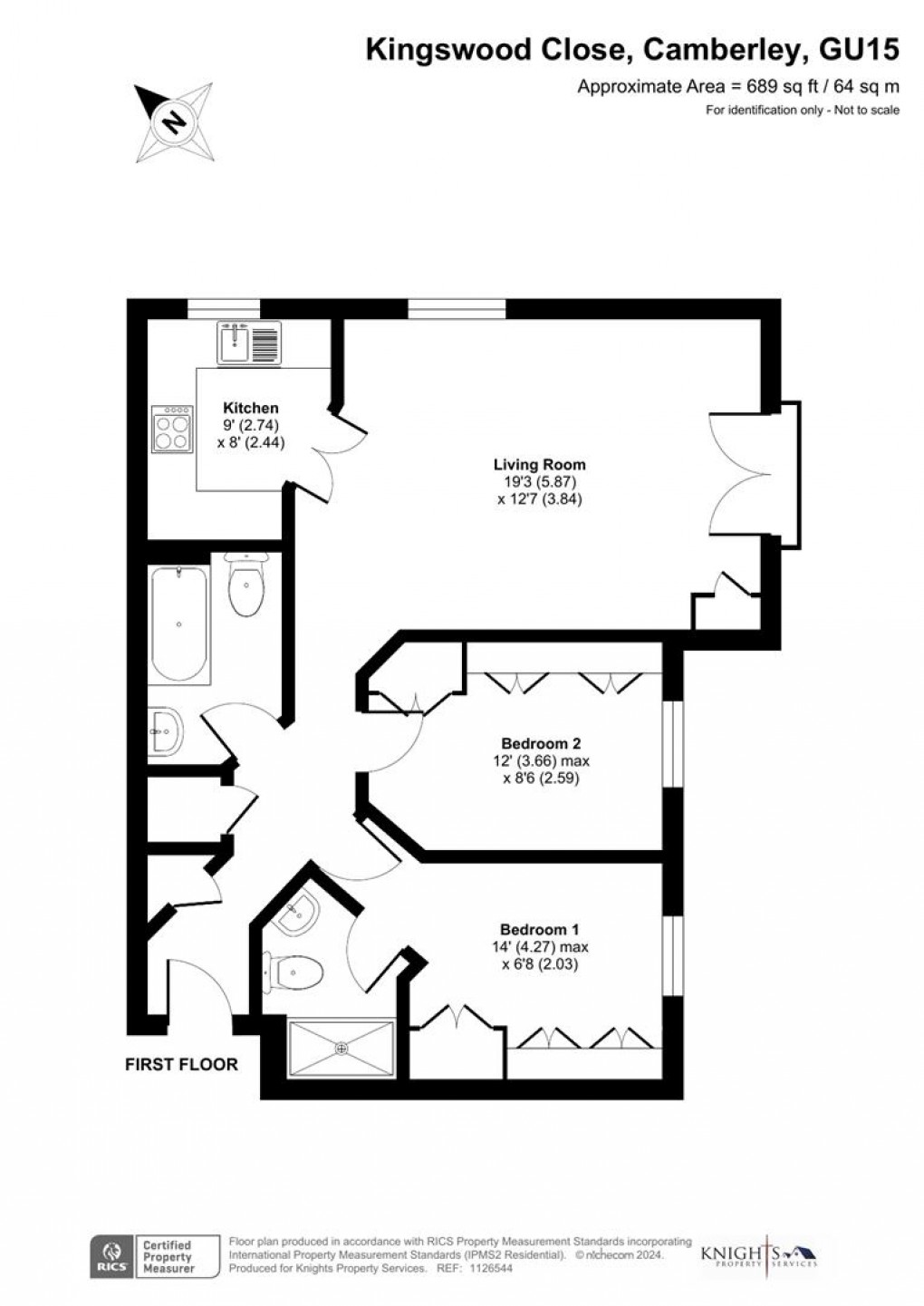 Floorplan for Kingswood Close, Camberley