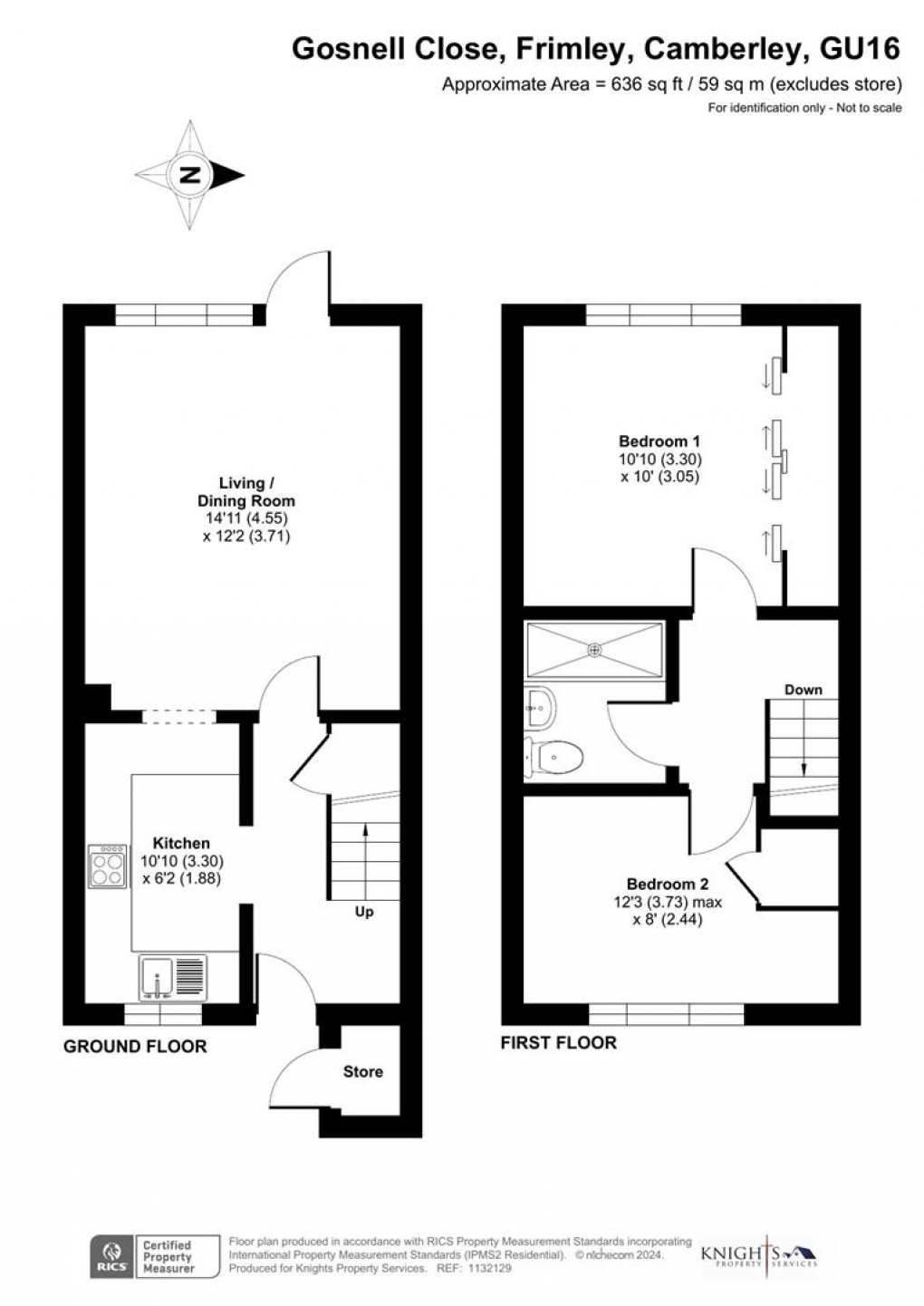 Floorplan for Gosnell Close, Frimley, Camberley