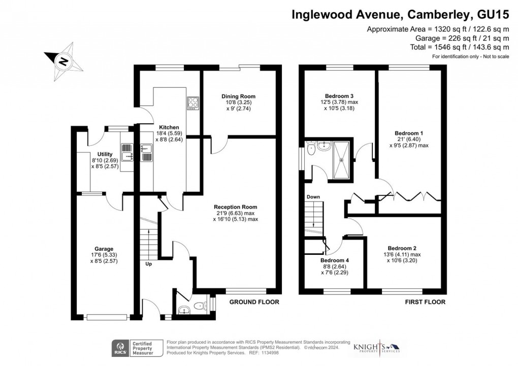 Floorplan for Inglewood Avenue, Camberley