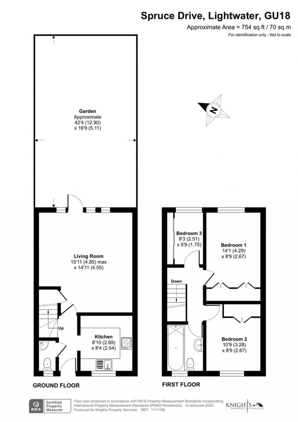 Floorplan for Spruce Drive, Lightwater