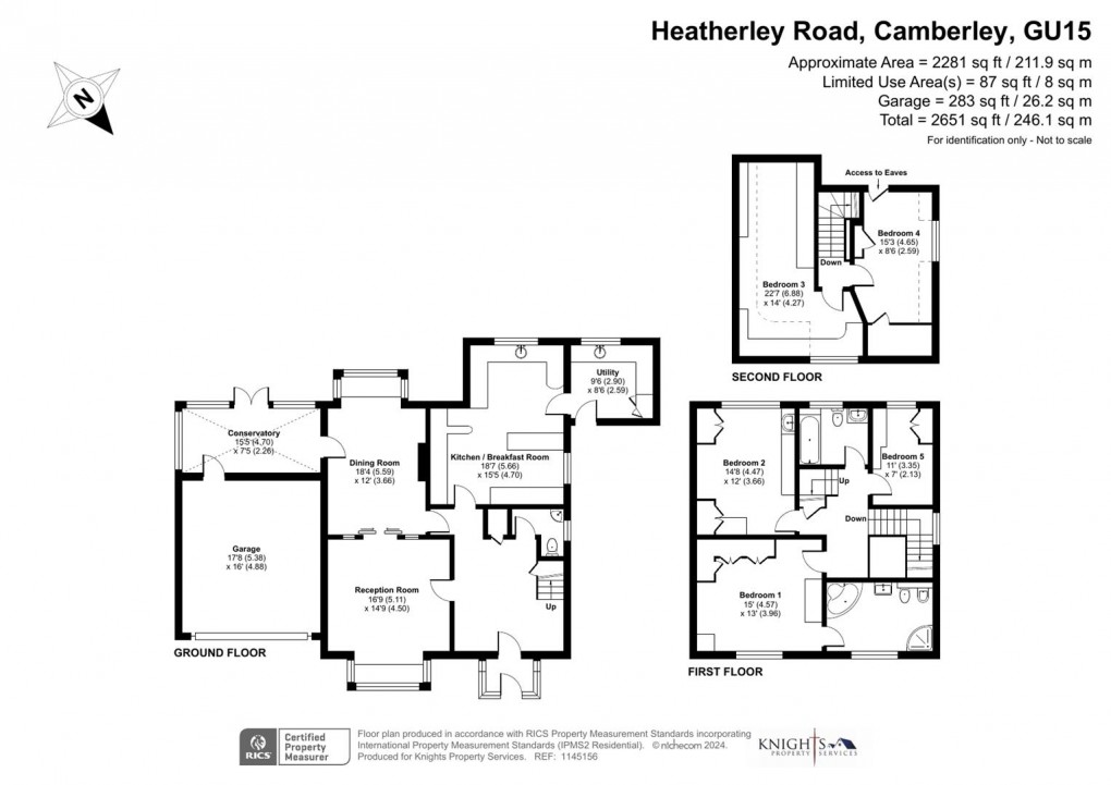 Floorplan for Heatherley Road, Camberley