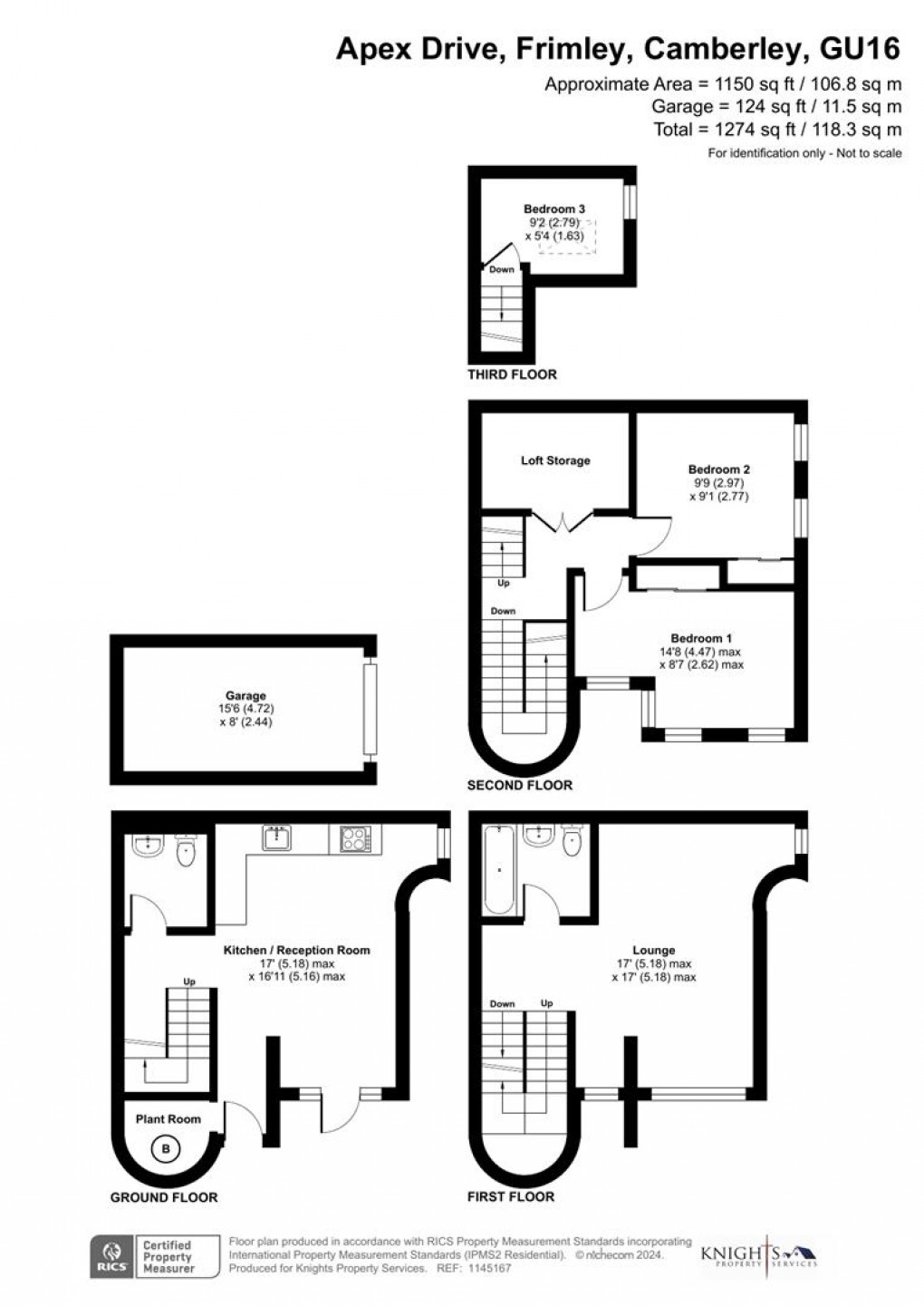 Floorplan for Apex Drive, Frimley, Camberley