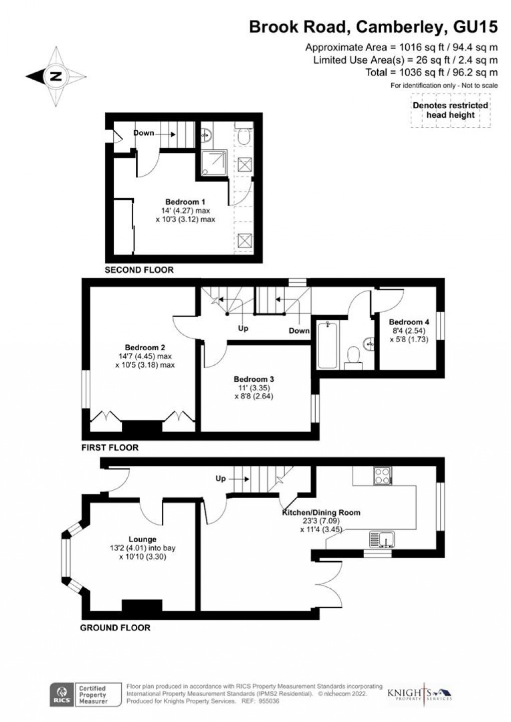 Floorplan for Brook Road, Camberley