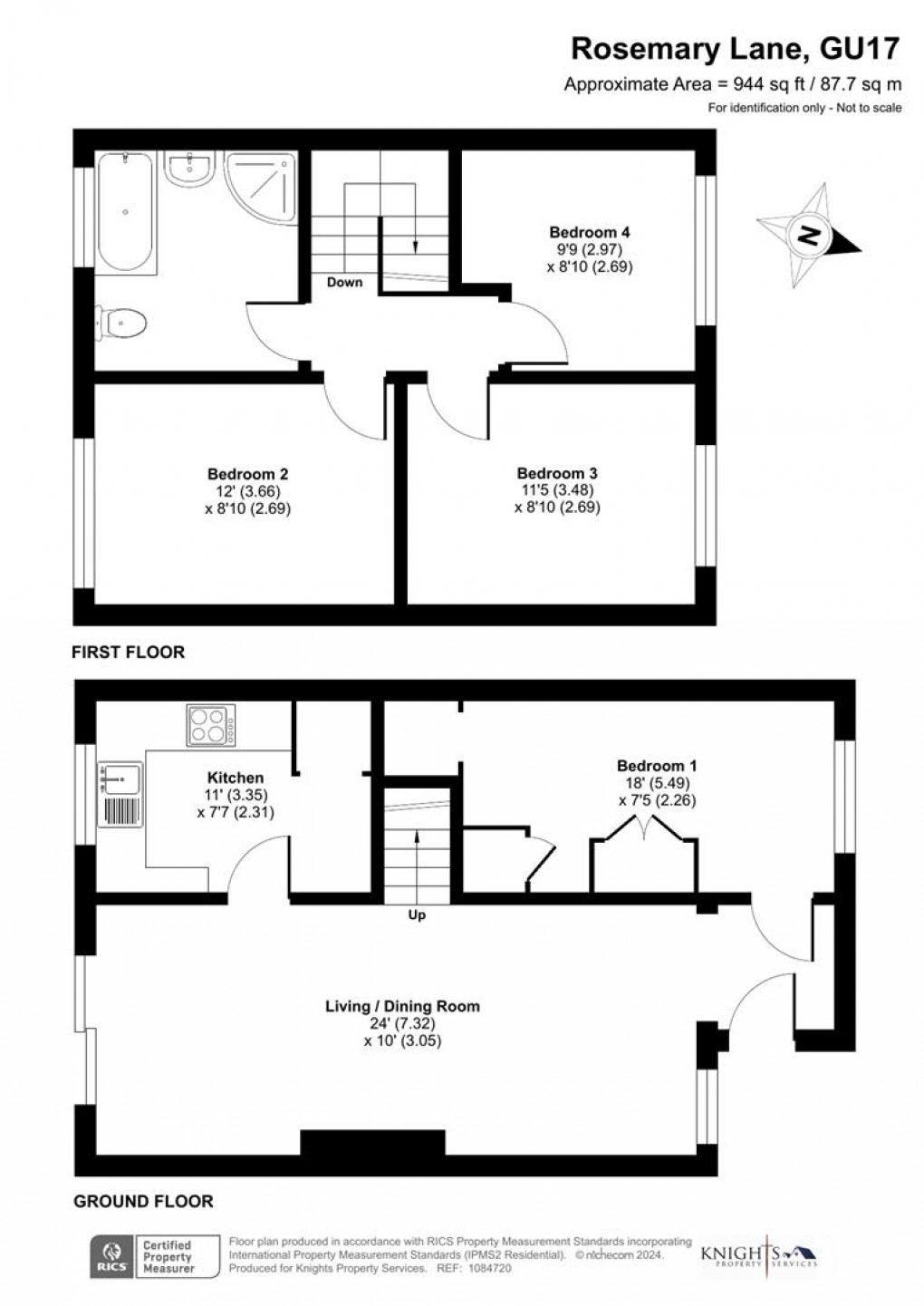 Floorplan for Rosemary Lane, Blackwater, Camberley