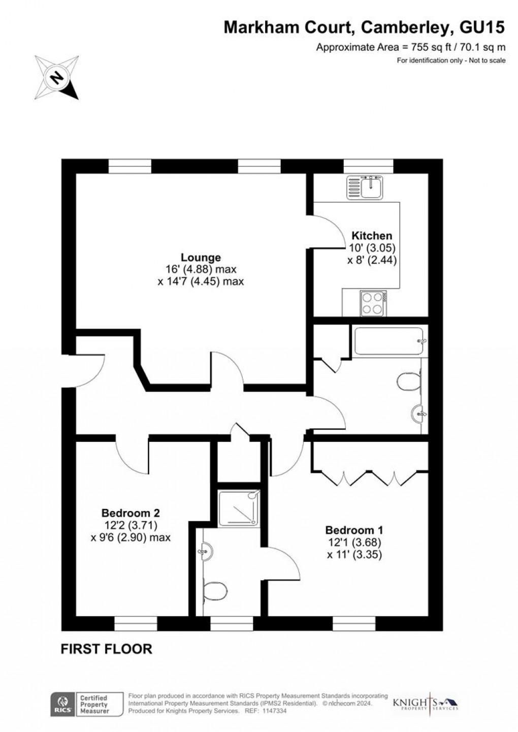 Floorplan for Markham Court, Camberley