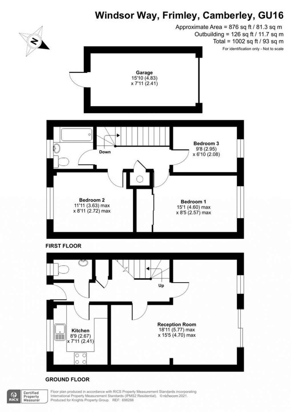 Floorplan for Windsor Way, Frimley, Camberley