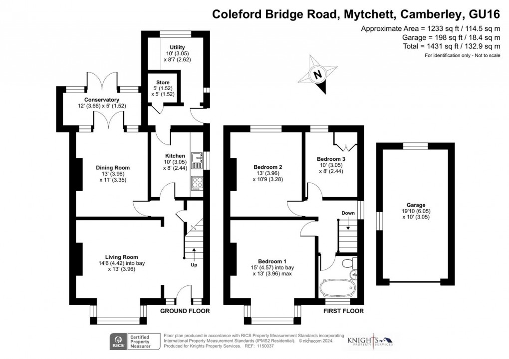 Floorplan for Coleford Bridge Road, Mytchett, Camberley