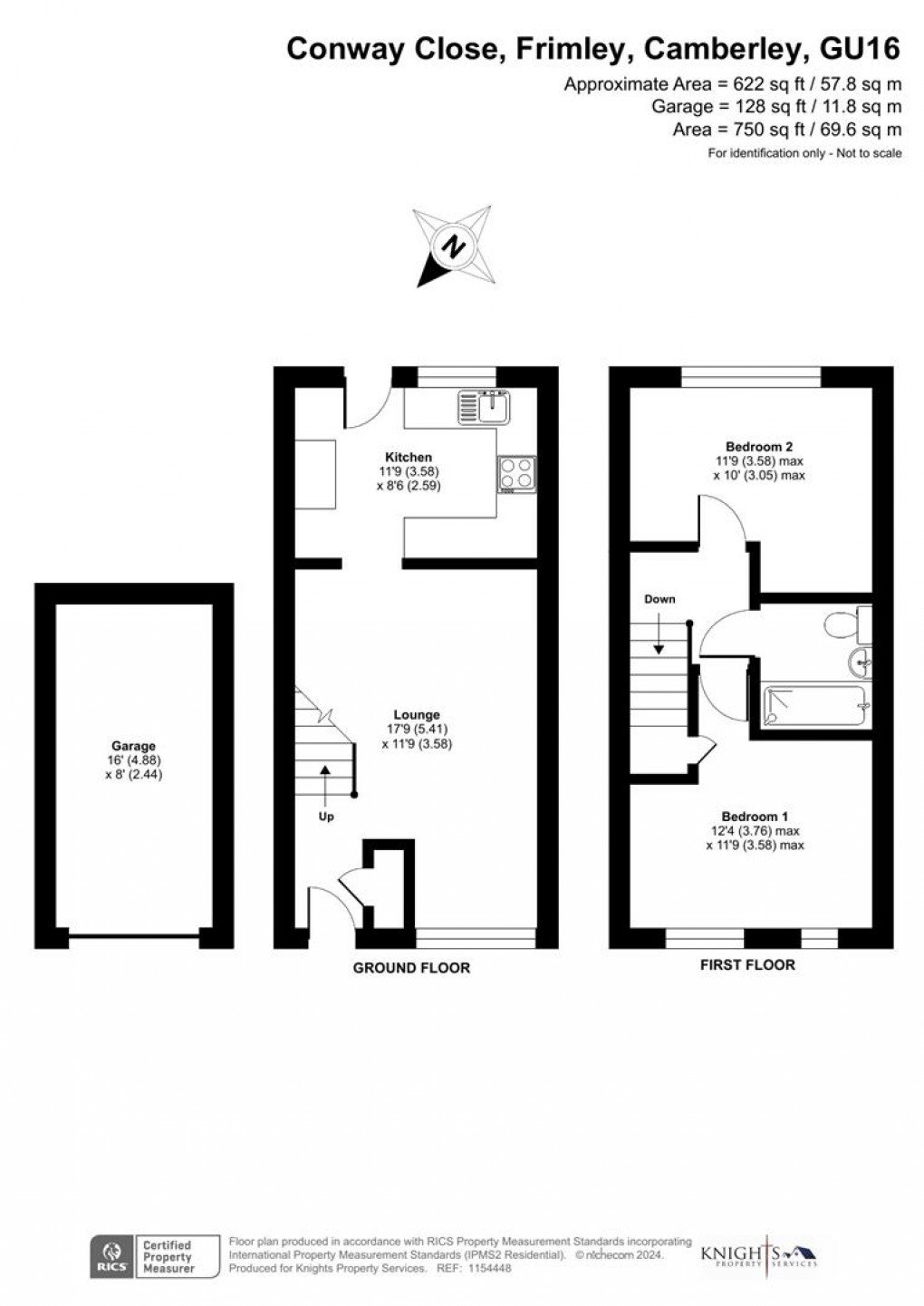 Floorplan for Conway Close, Frimley, Camberley