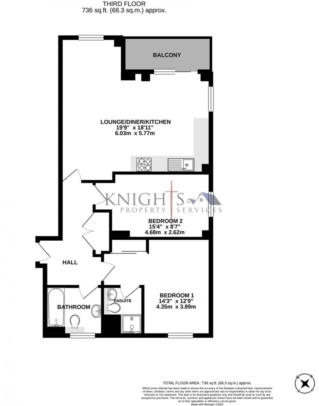 Floorplan for Burlington Mansions Sullivan R, Camberley