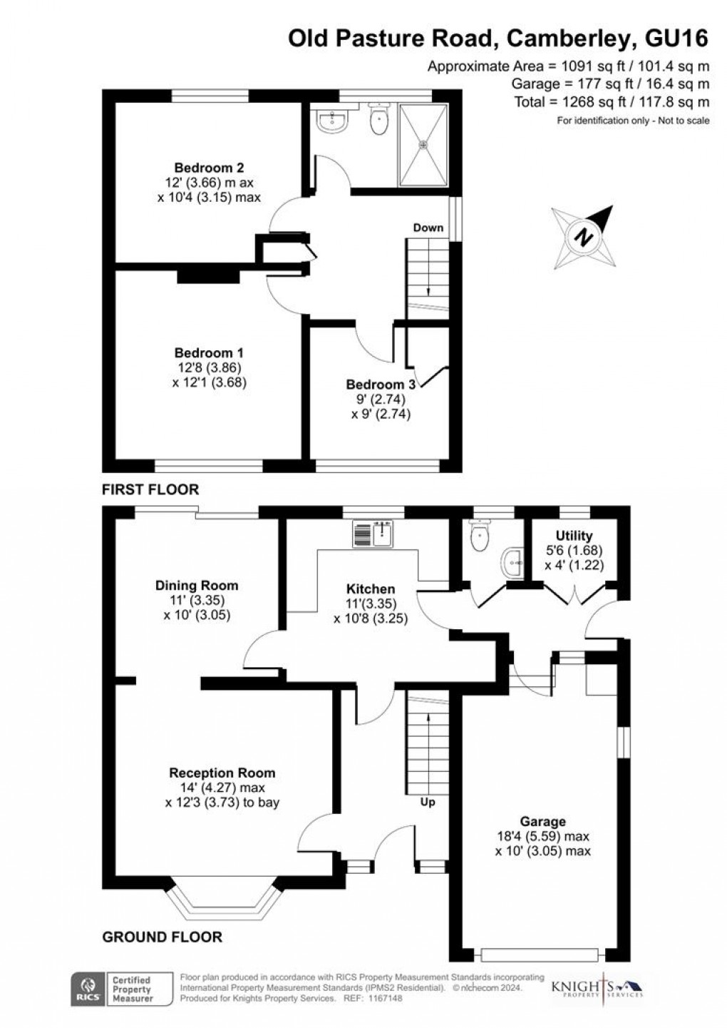 Floorplan for Old Pasture Road, Frimley, Camberley