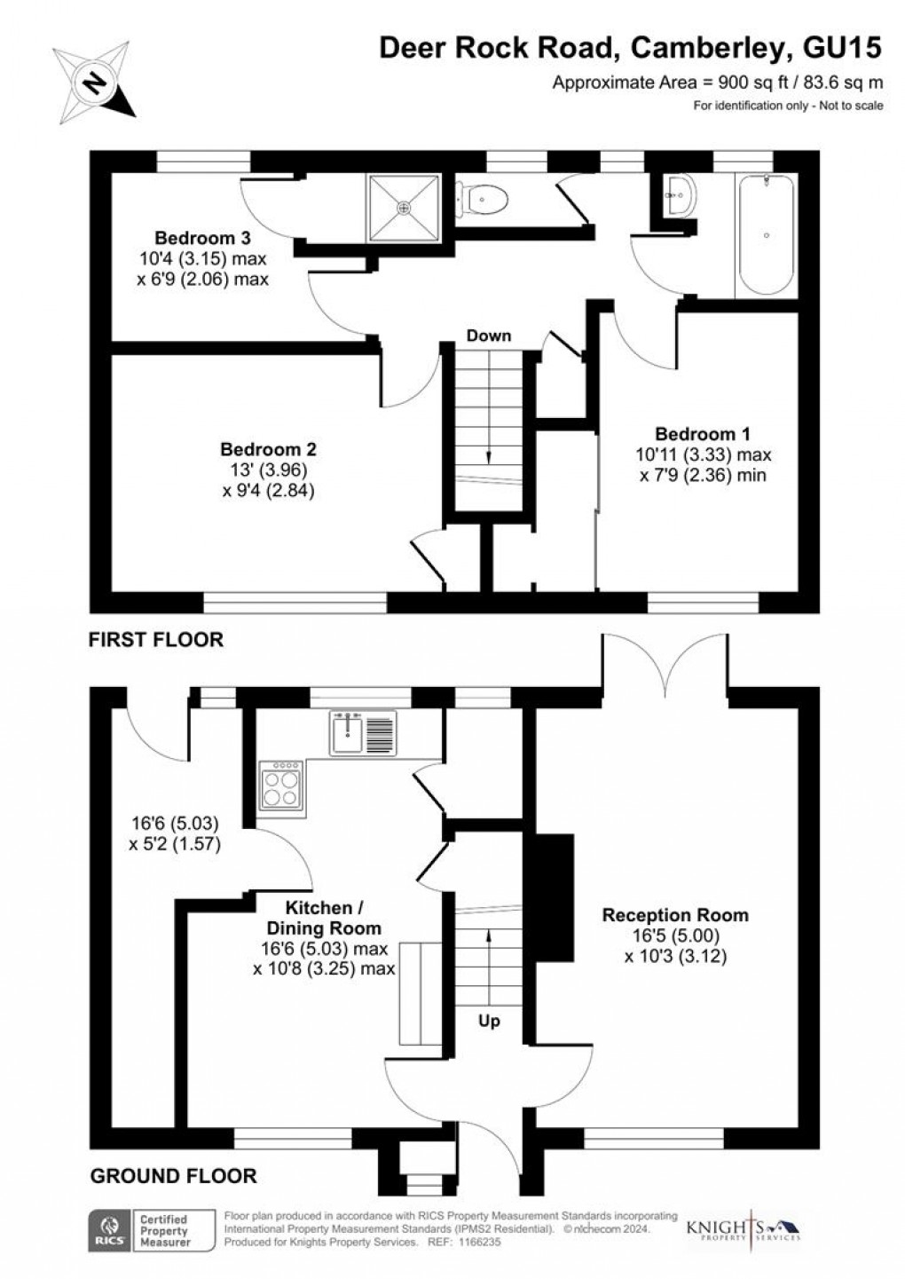 Floorplan for Deer Rock Road, Camberley