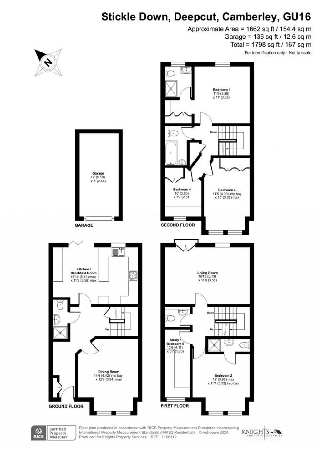 Floorplan for Stickle Down, Deepcut, Camberley