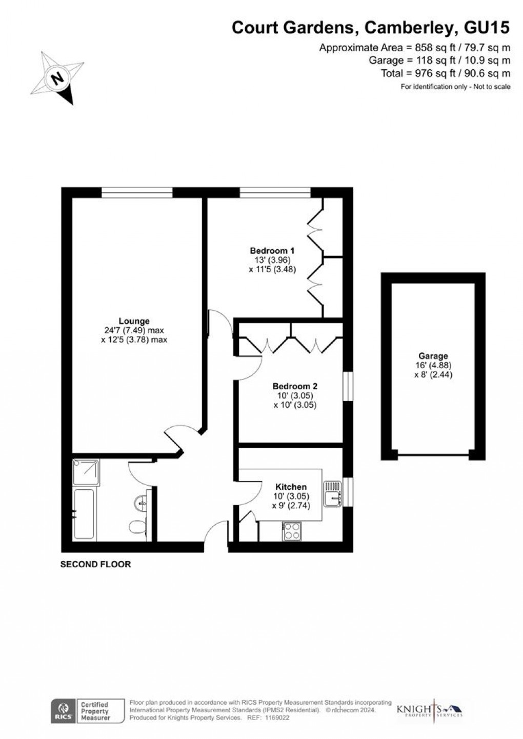 Floorplan for Court Gardens, Camberley