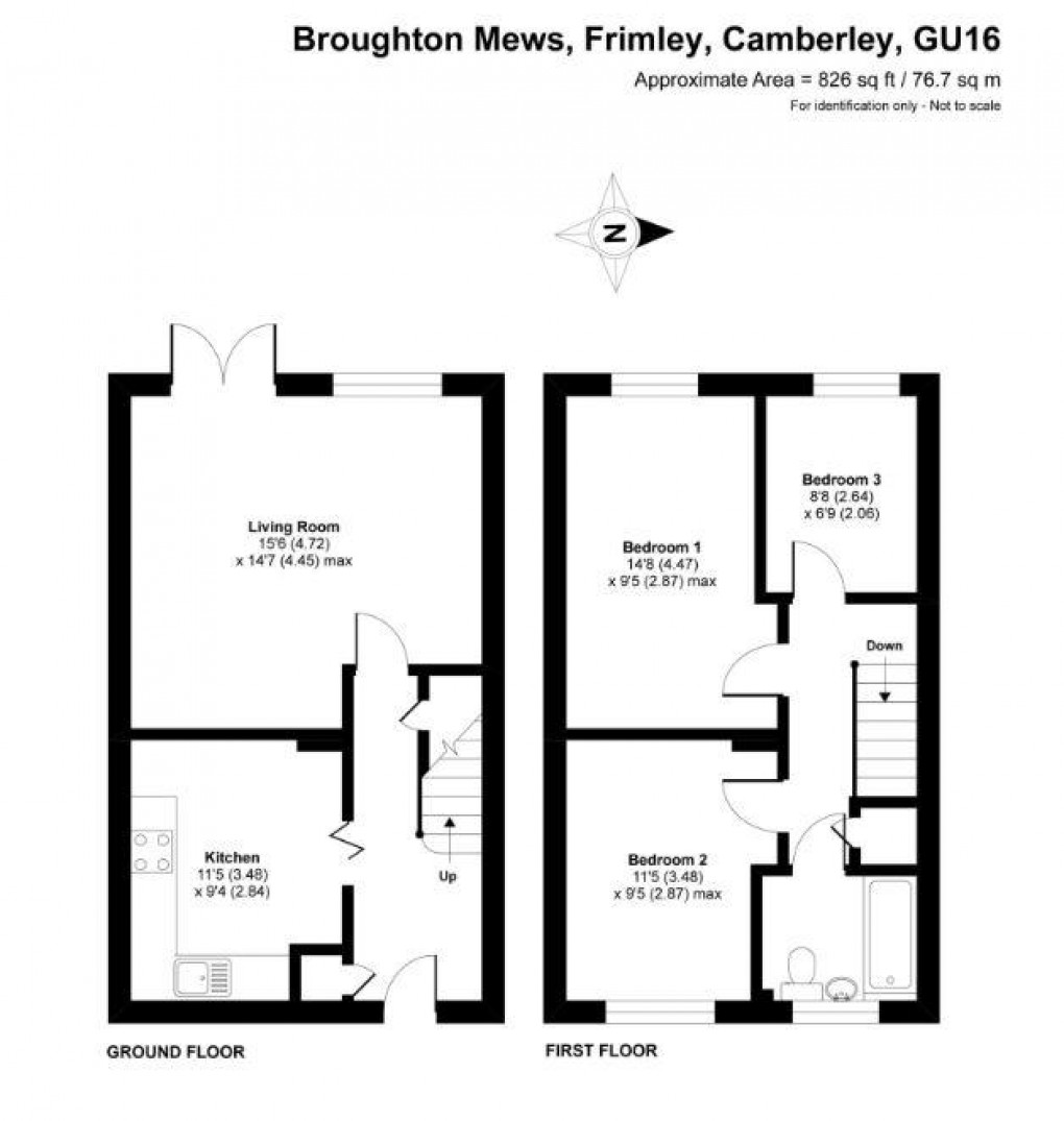 Floorplan for Broughton Mews, Frimley, Camberley