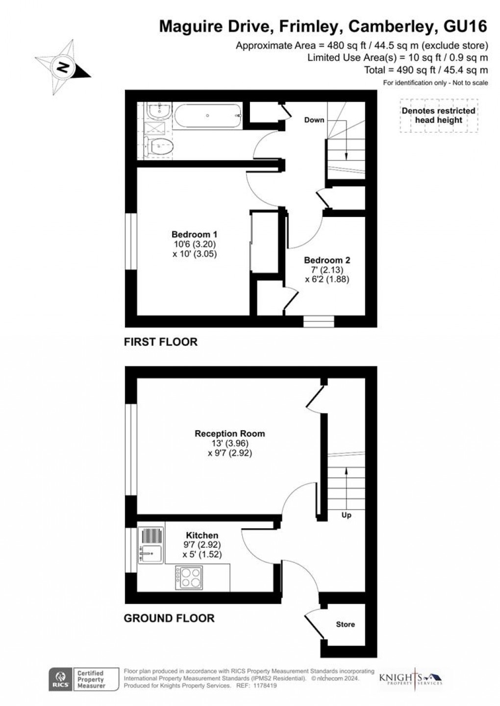 Floorplan for Maguire Drive, Frimley, Camberley