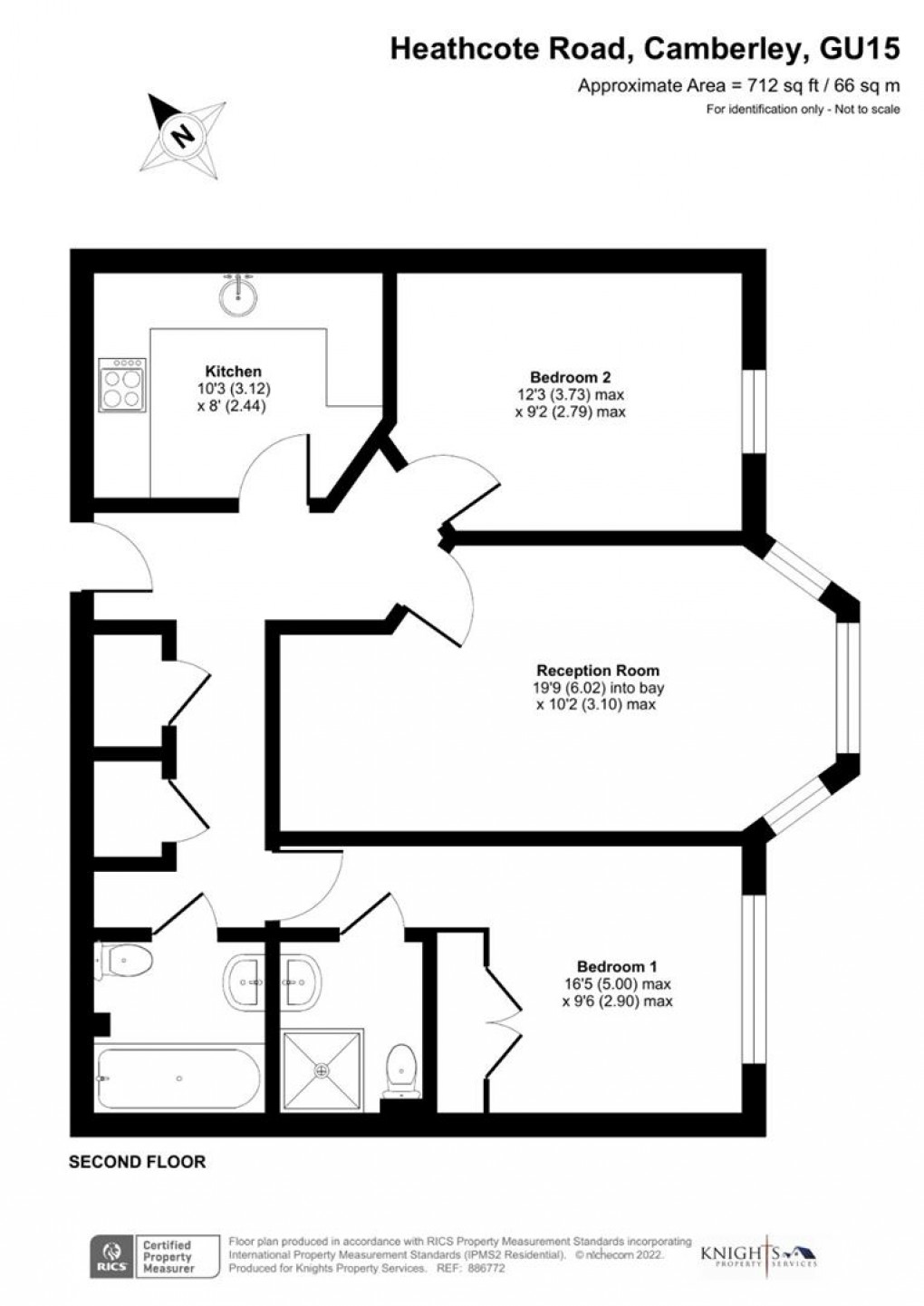 Floorplan for Elmhurst Court, Heathcote Road, Camberley