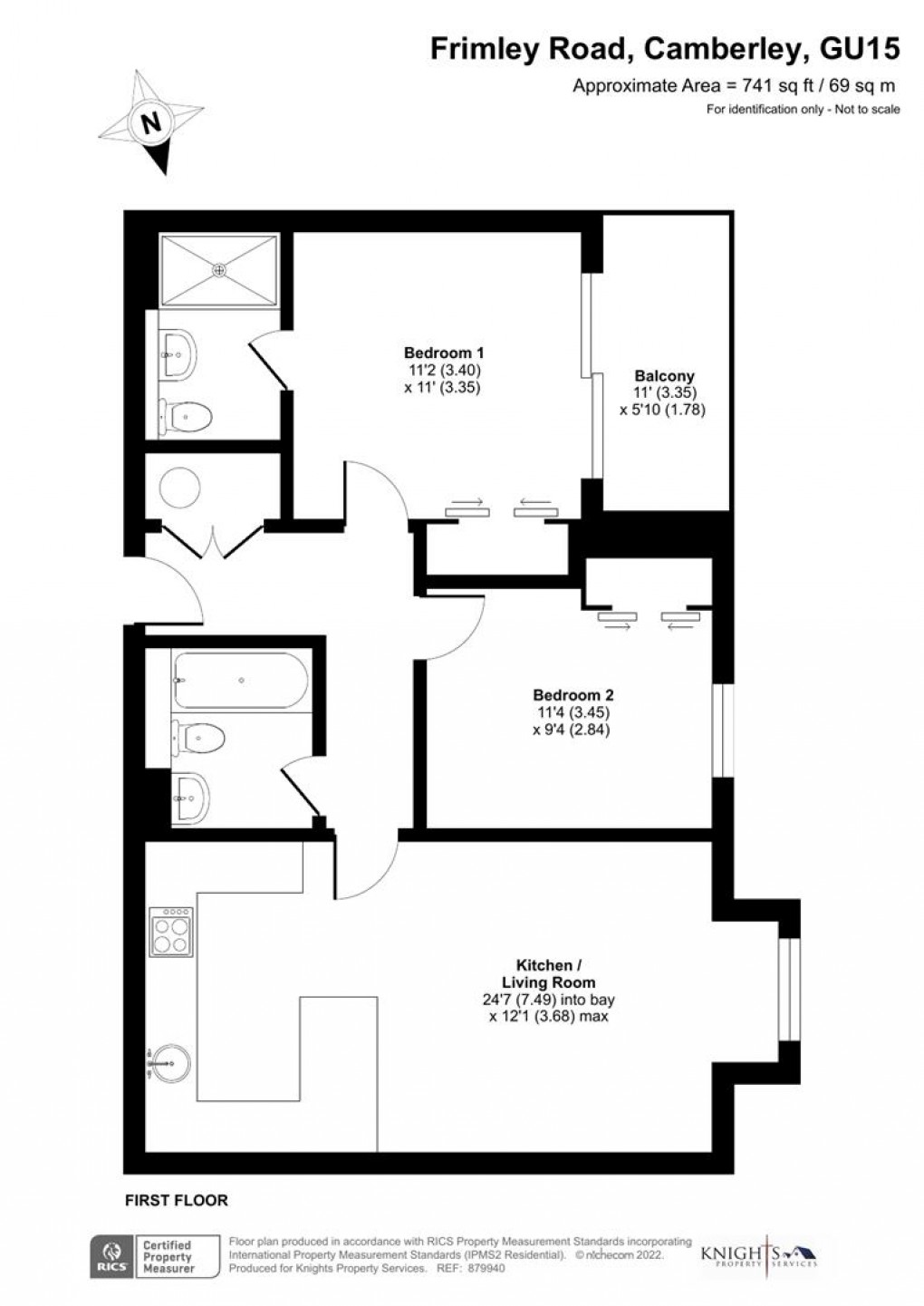 Floorplan for Belgravia Mansions, Frimley Road, Camberley