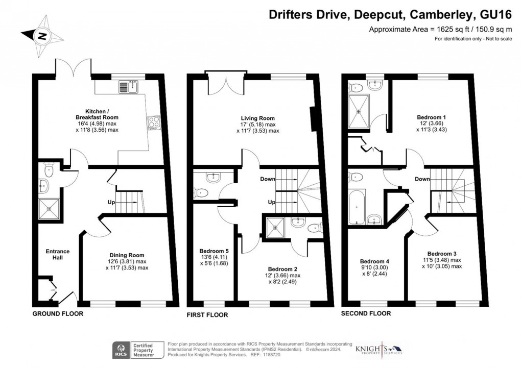 Floorplan for Drifters Drive, Deepcut, Camberley