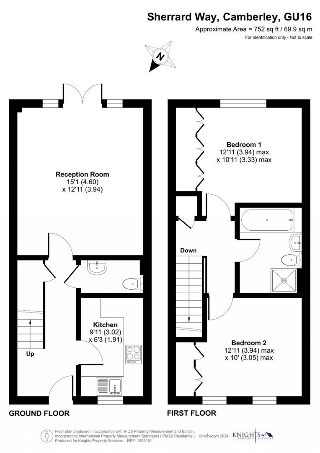 Floorplan for Sherrard Way, Mytchett, Camberley