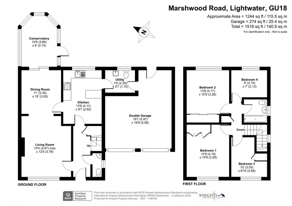 Floorplan for Marshwood Road, Lightwater