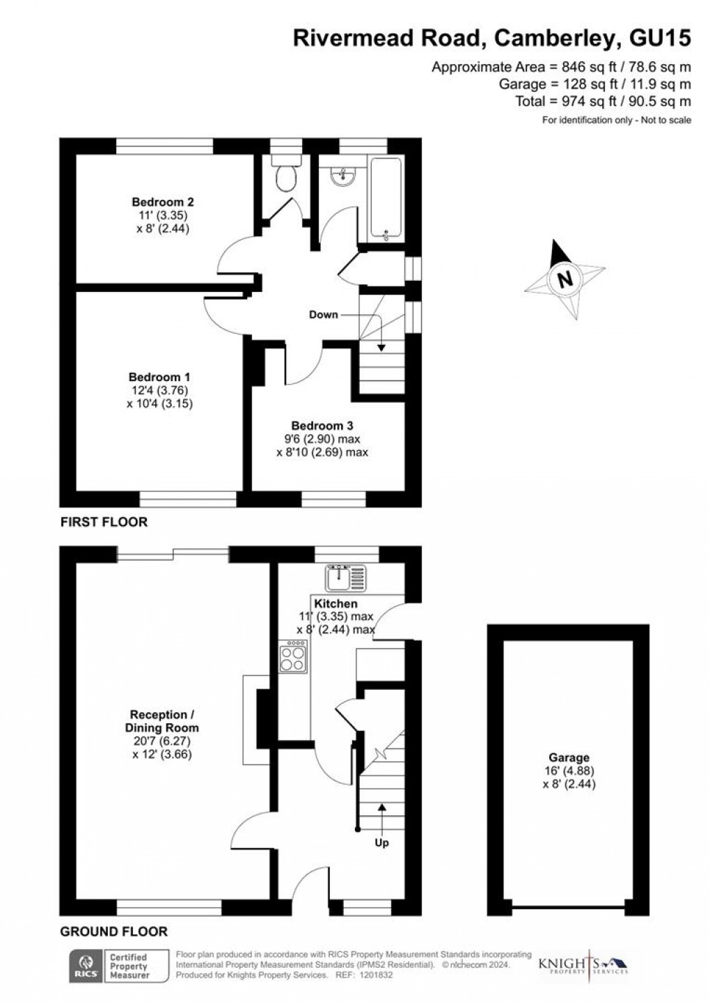 Floorplan for Rivermead Road, Camberley