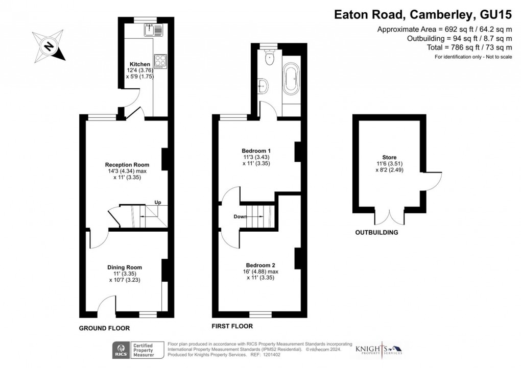 Floorplan for Eaton Road, Camberley