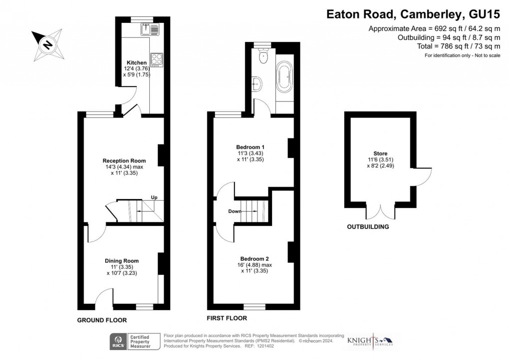 Floorplan for Eaton Road, Camberley