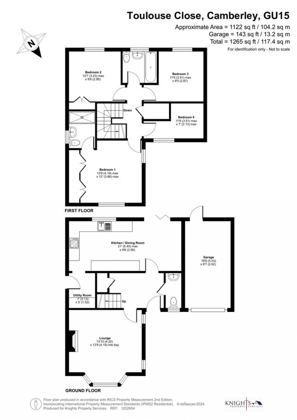 Floorplan for Toulouse Close, Camberley