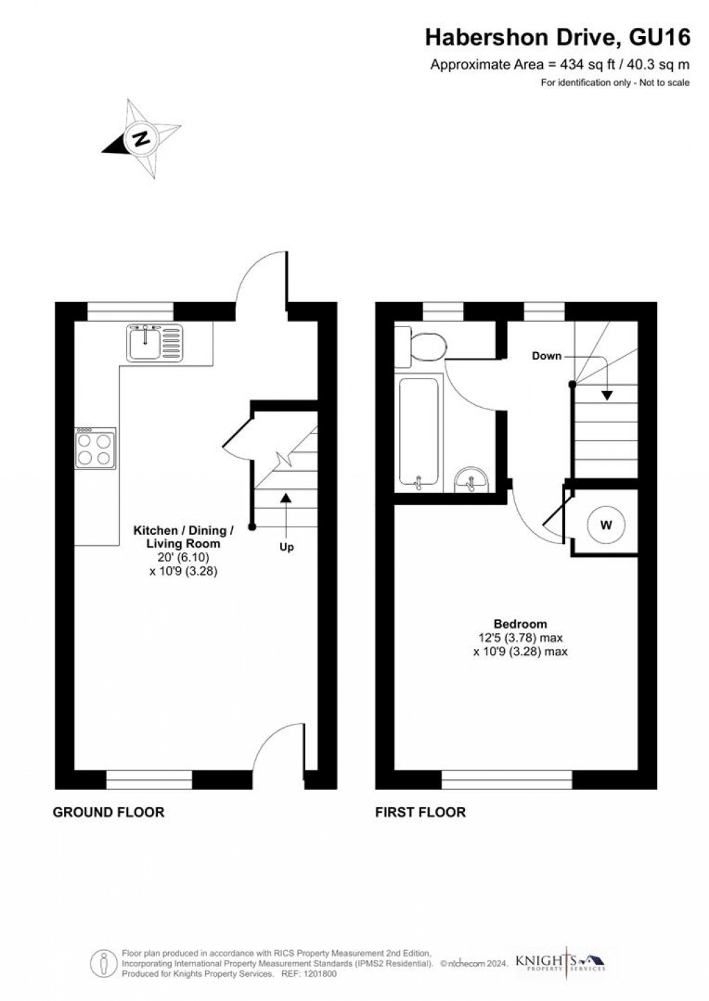 Floorplan for Habershon Drive, Frimley, Camberley