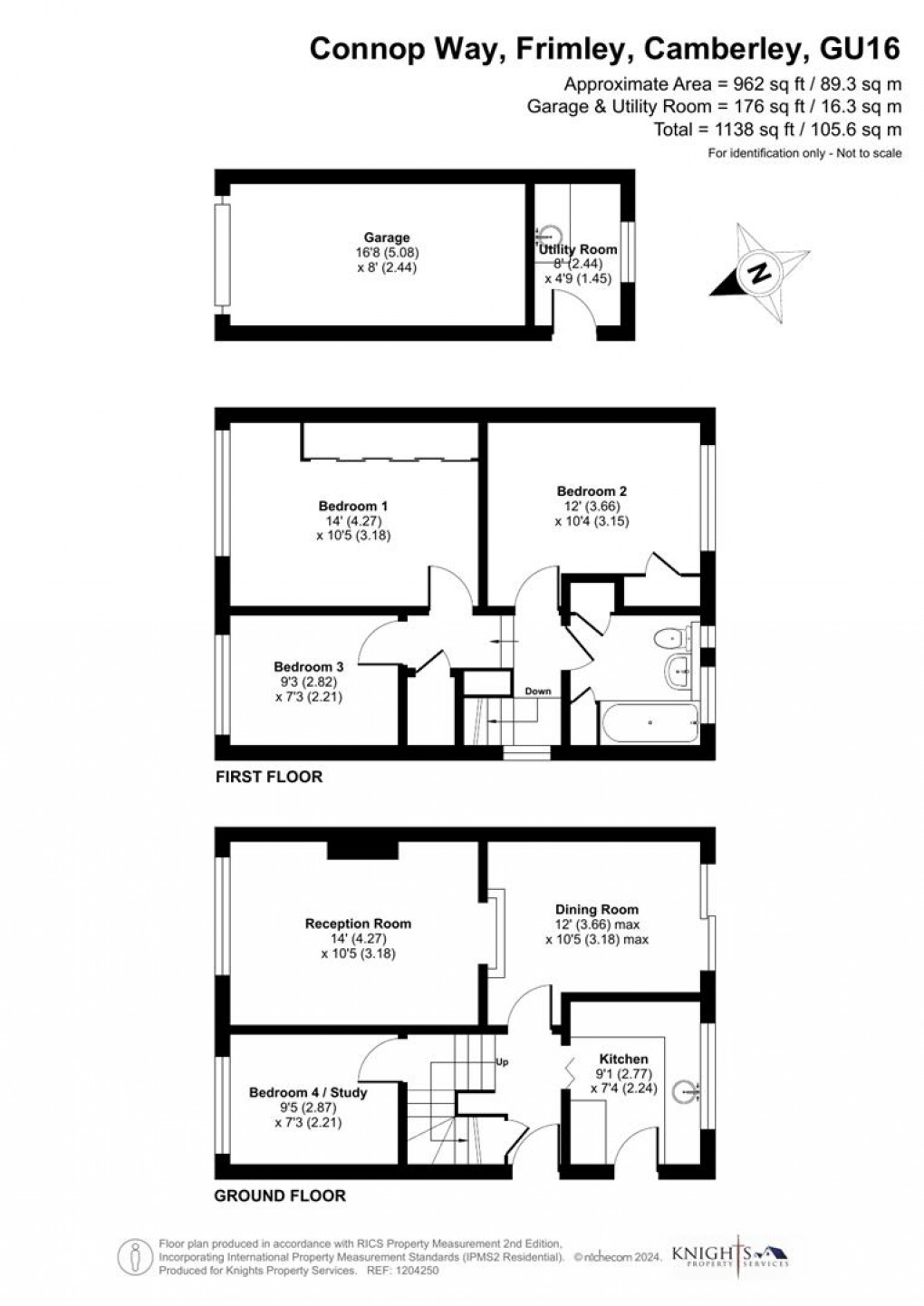 Floorplan for Connop Way, Frimley, Camberley