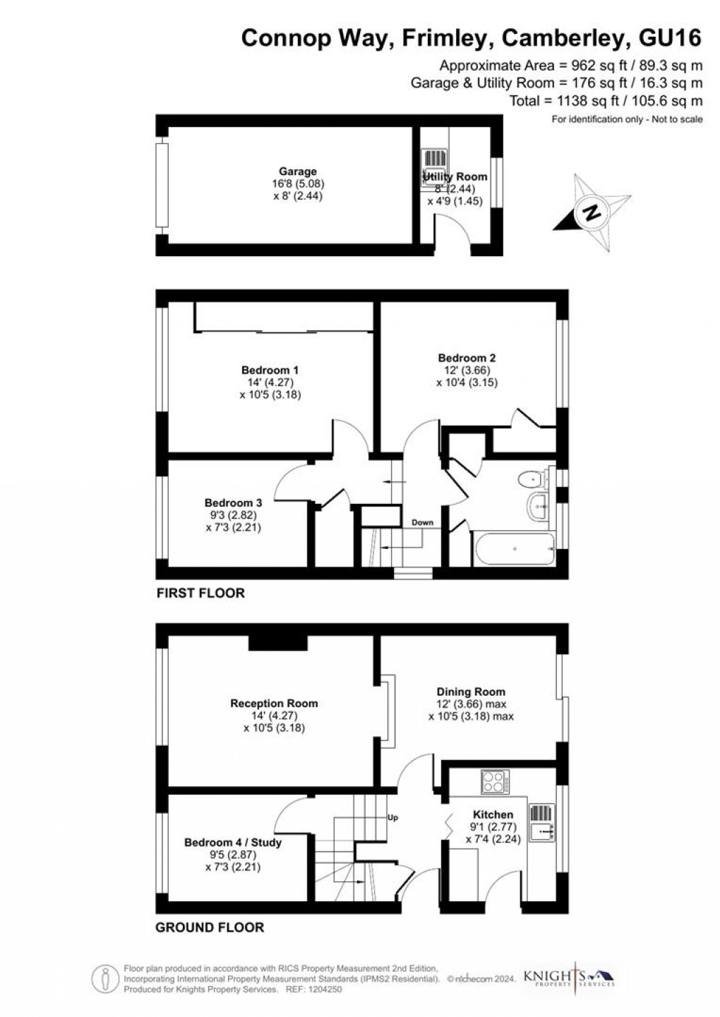 Floorplan for Connop Way, Frimley, Camberley