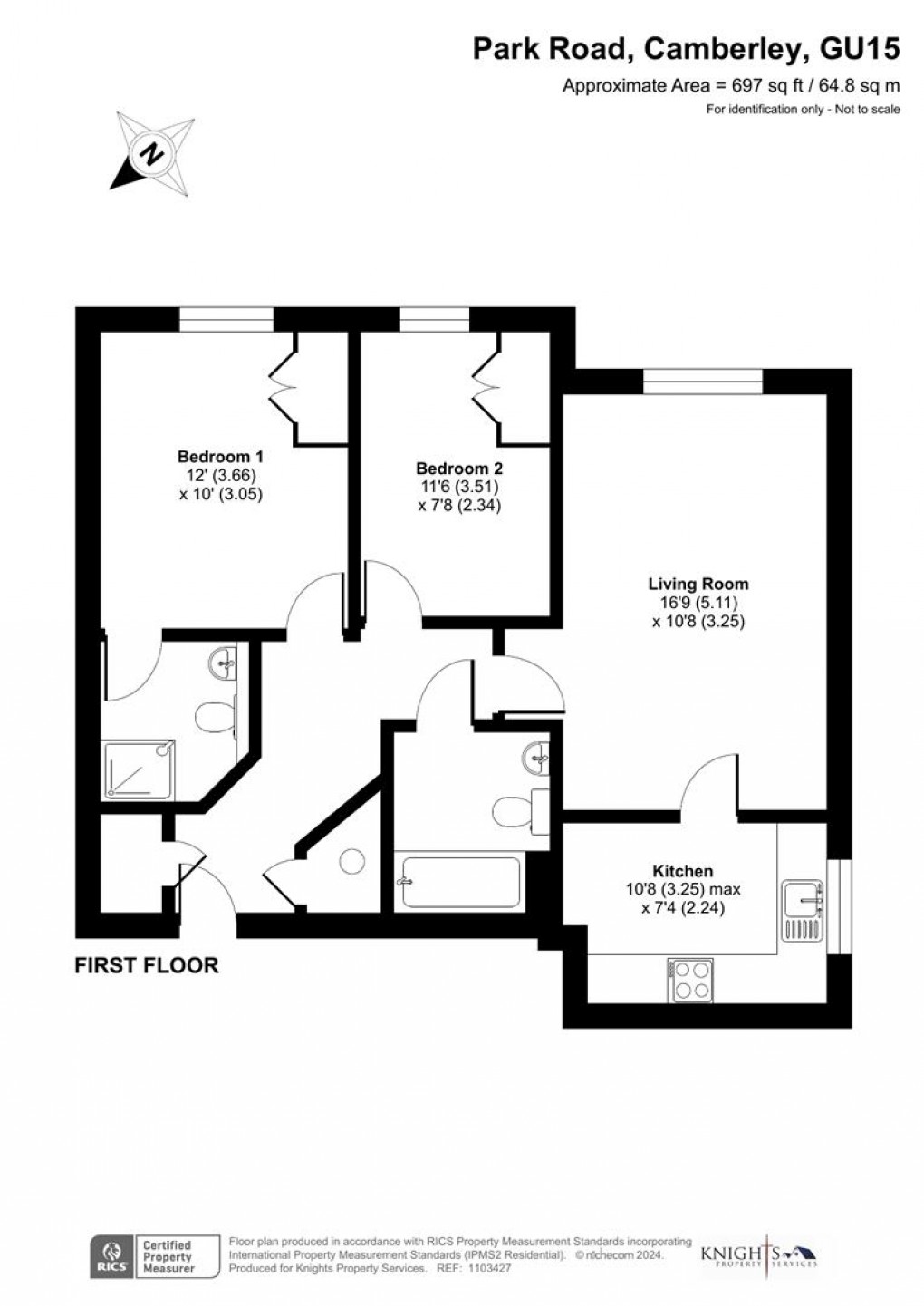 Floorplan for 49 Park Road, Camberley