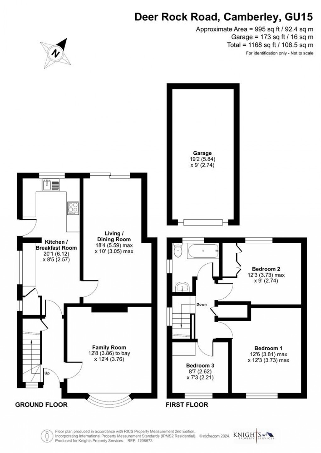 Floorplan for Deer Rock Road, Camberley