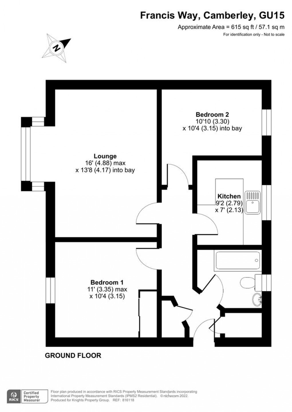 Floorplan for Francis Way, Camberley