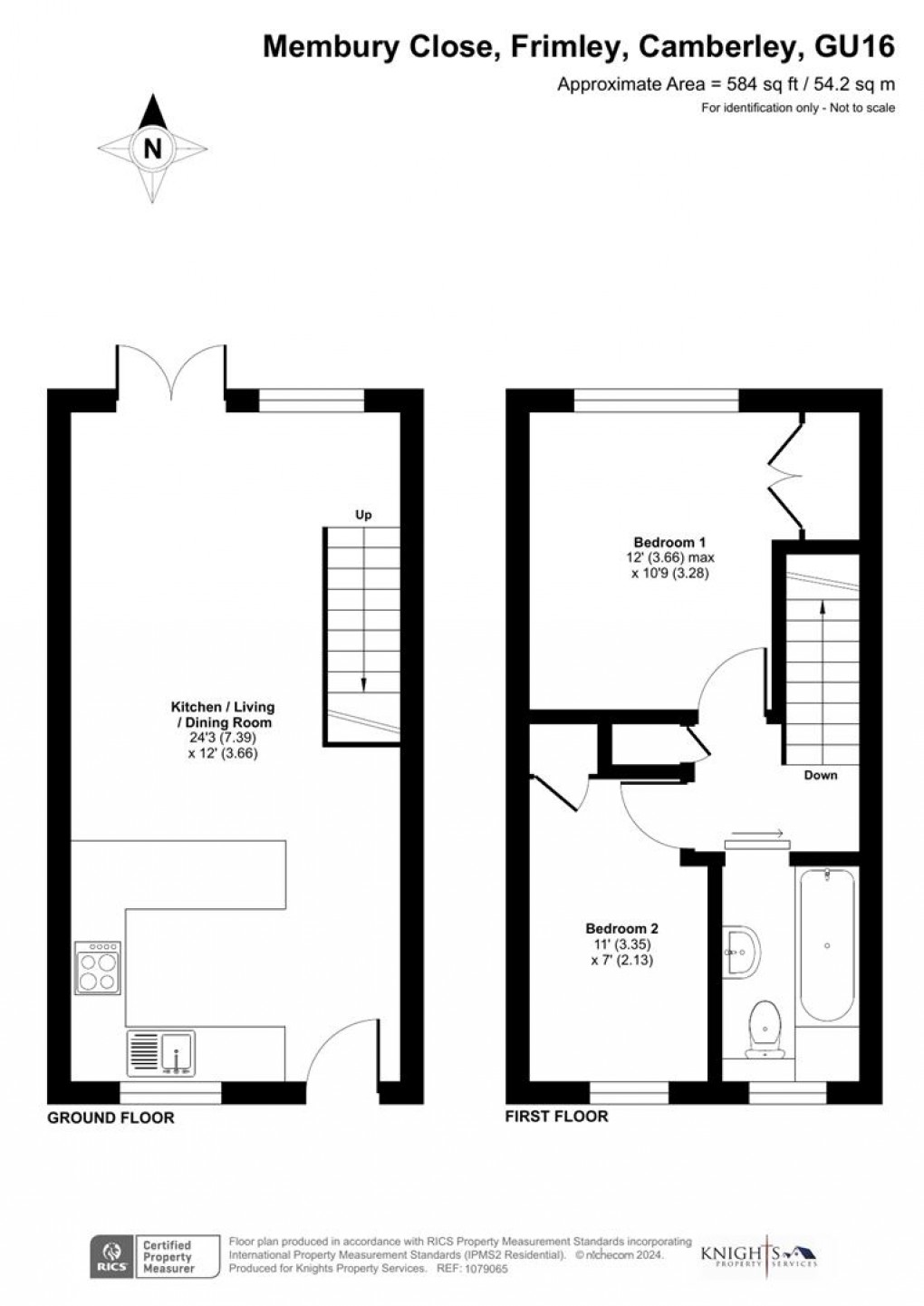 Floorplan for Membury Close, Frimley, Camberley