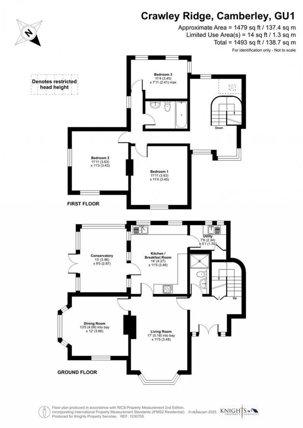 Floorplan for Crawley Ridge, Camberley