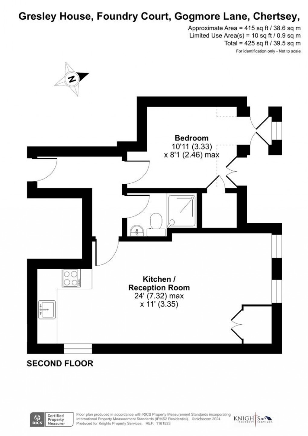 Floorplan for Gresley House, Foundry Court, Gogmore Lane, Chertsey