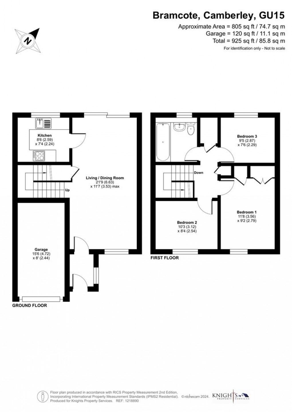 Floorplan for Bramcote, Camberley