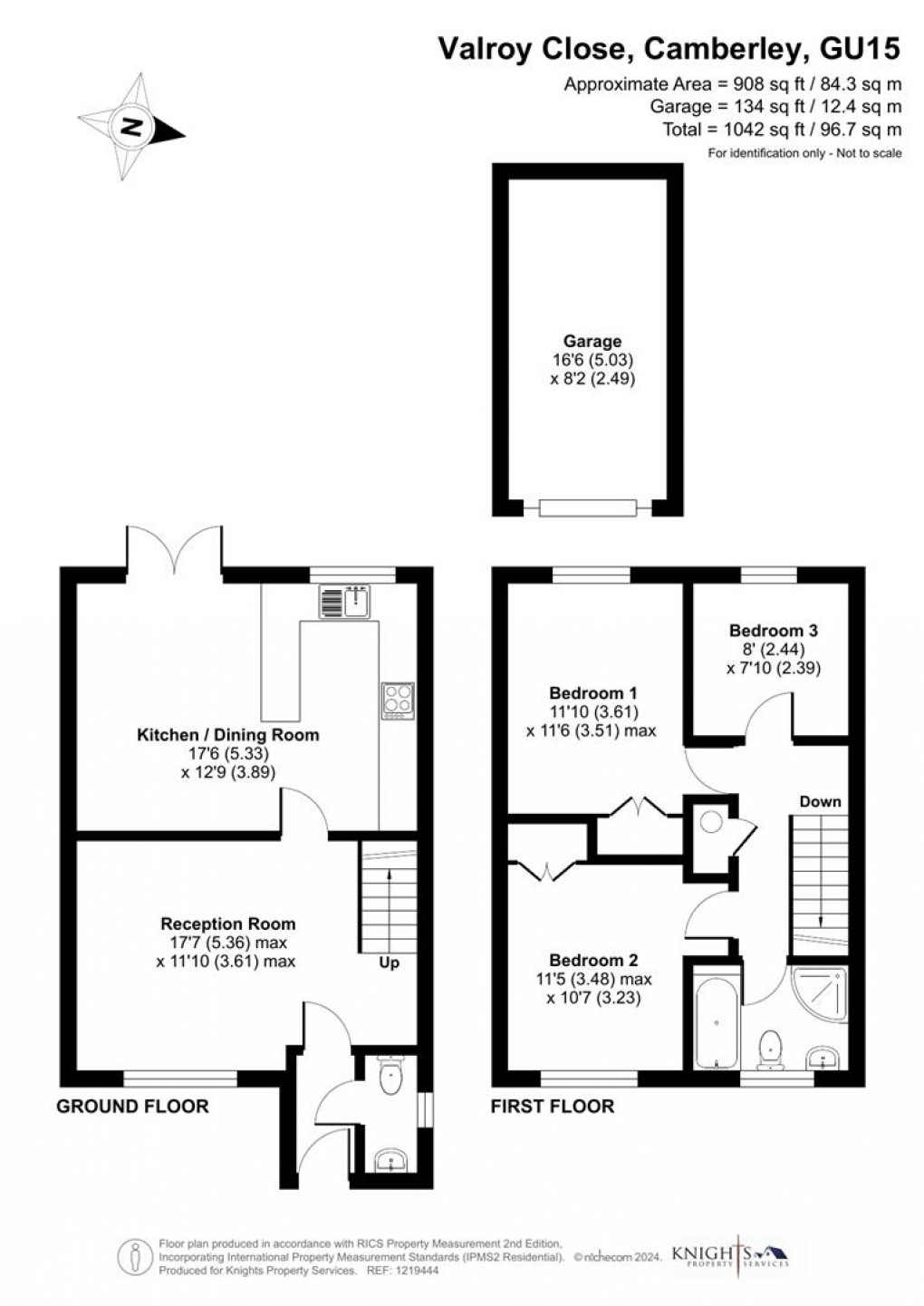 Floorplan for Valroy Close, Camberley