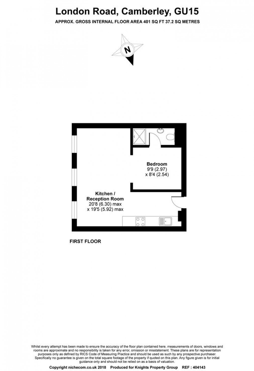 Floorplan for London Heights, London Road, Camberley