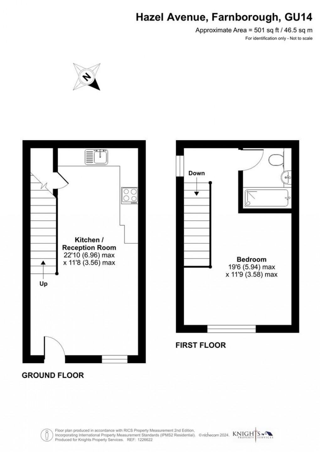 Floorplan for Hazel Avenue, Farnborough