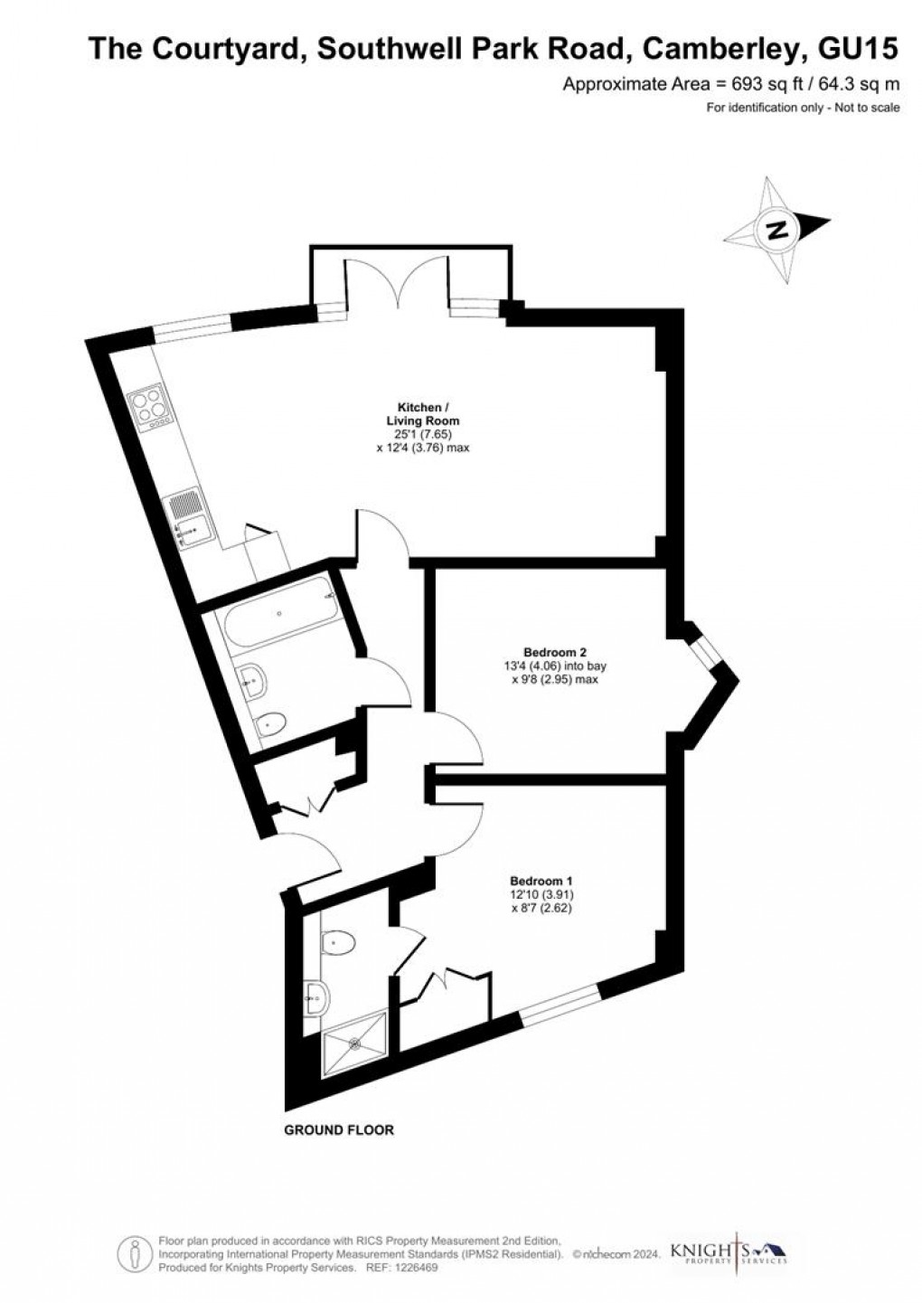 Floorplan for The Courtyard, Camberley