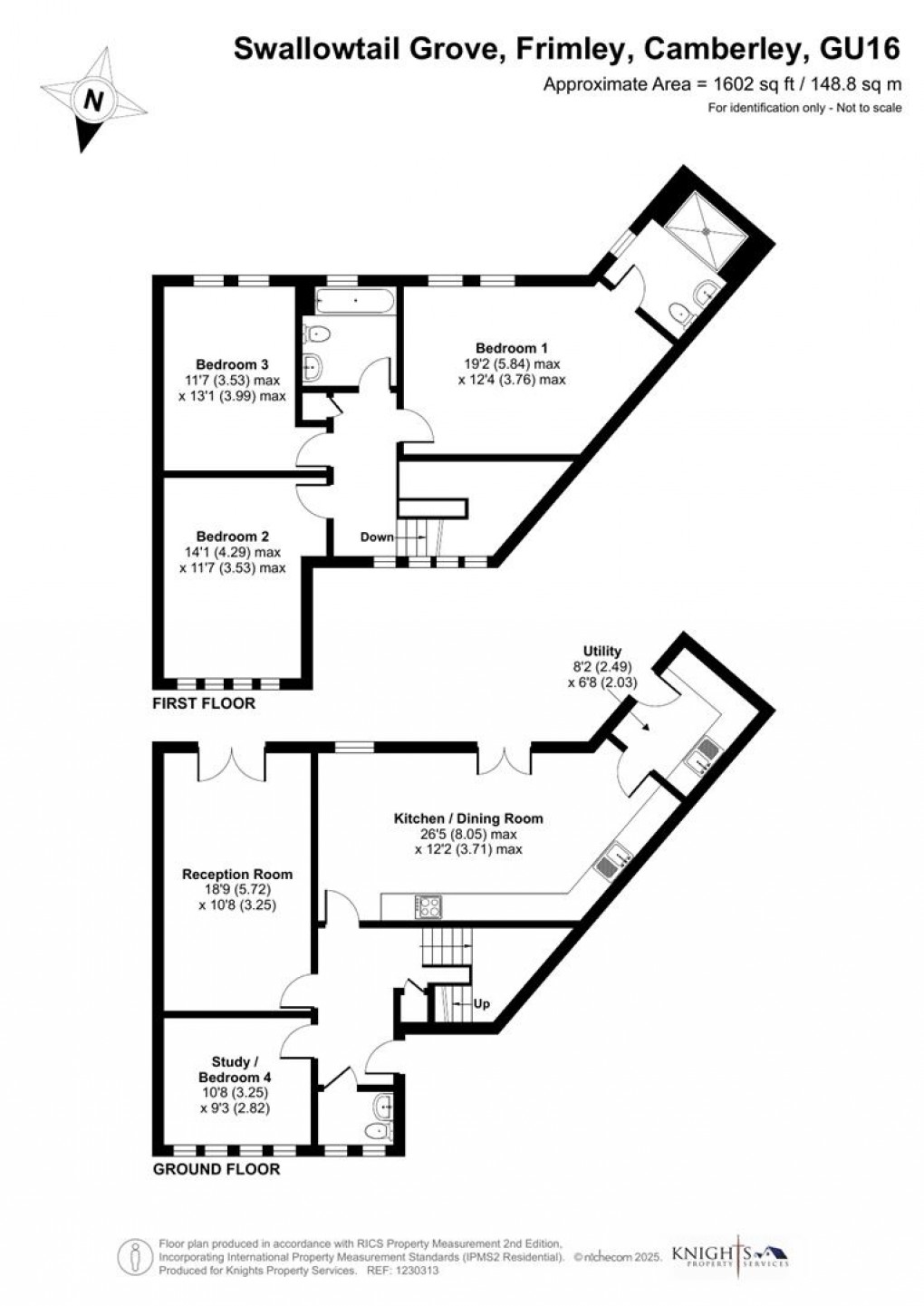 Floorplan for Swallowtail Grove, Frimley, Camberley