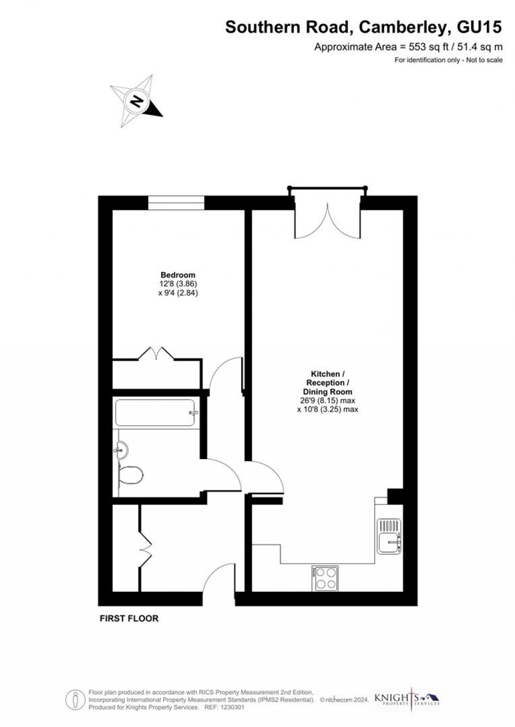 Floorplan for Southern Road, Camberley