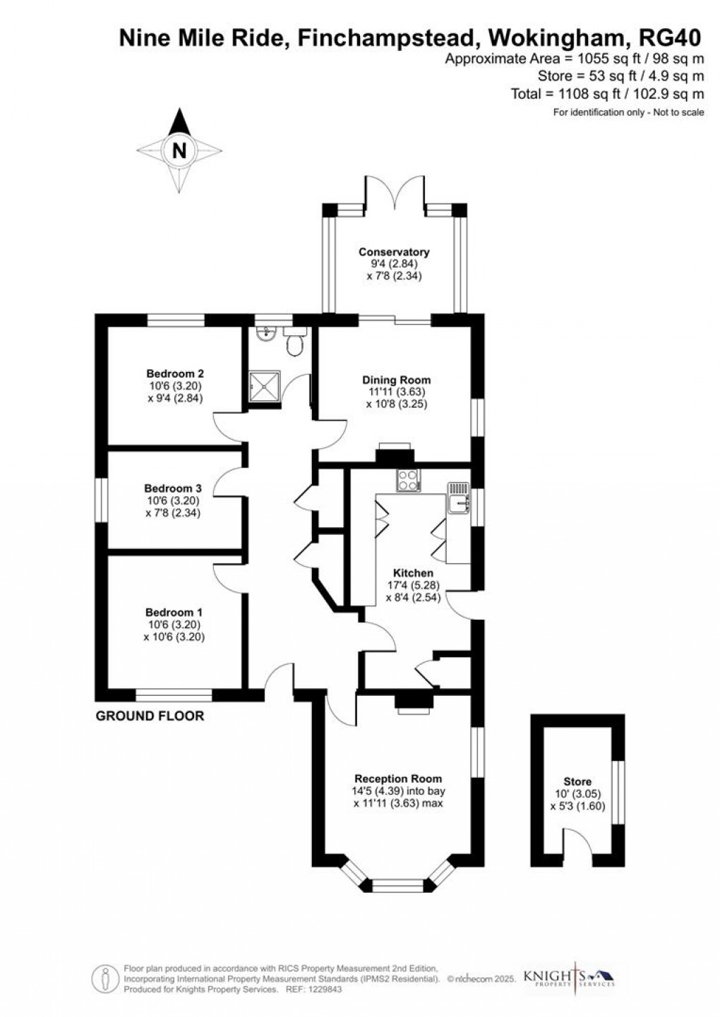 Floorplan for Nine Mile Ride, Finchampstead, Wokingham