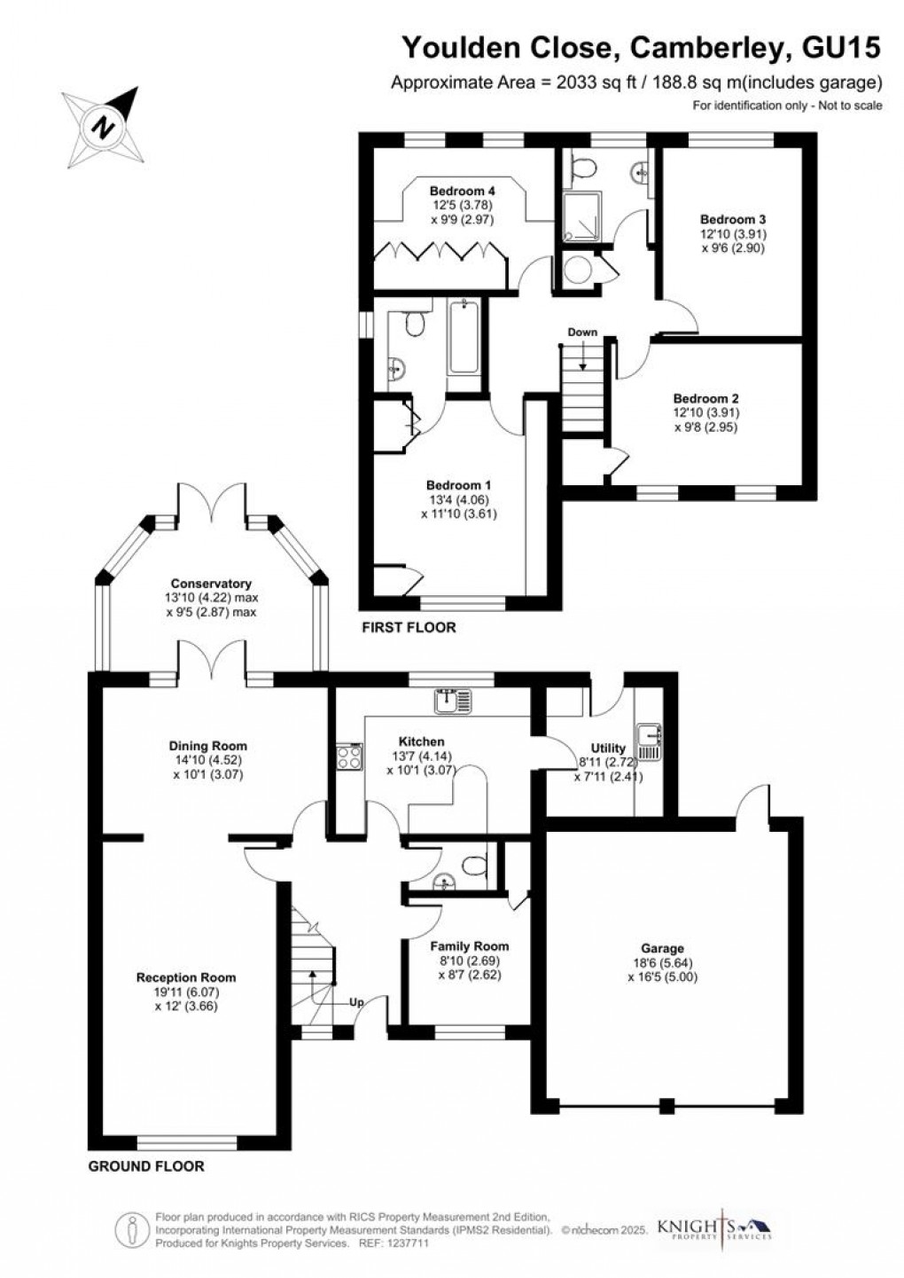 Floorplan for Youlden Close, Camberley