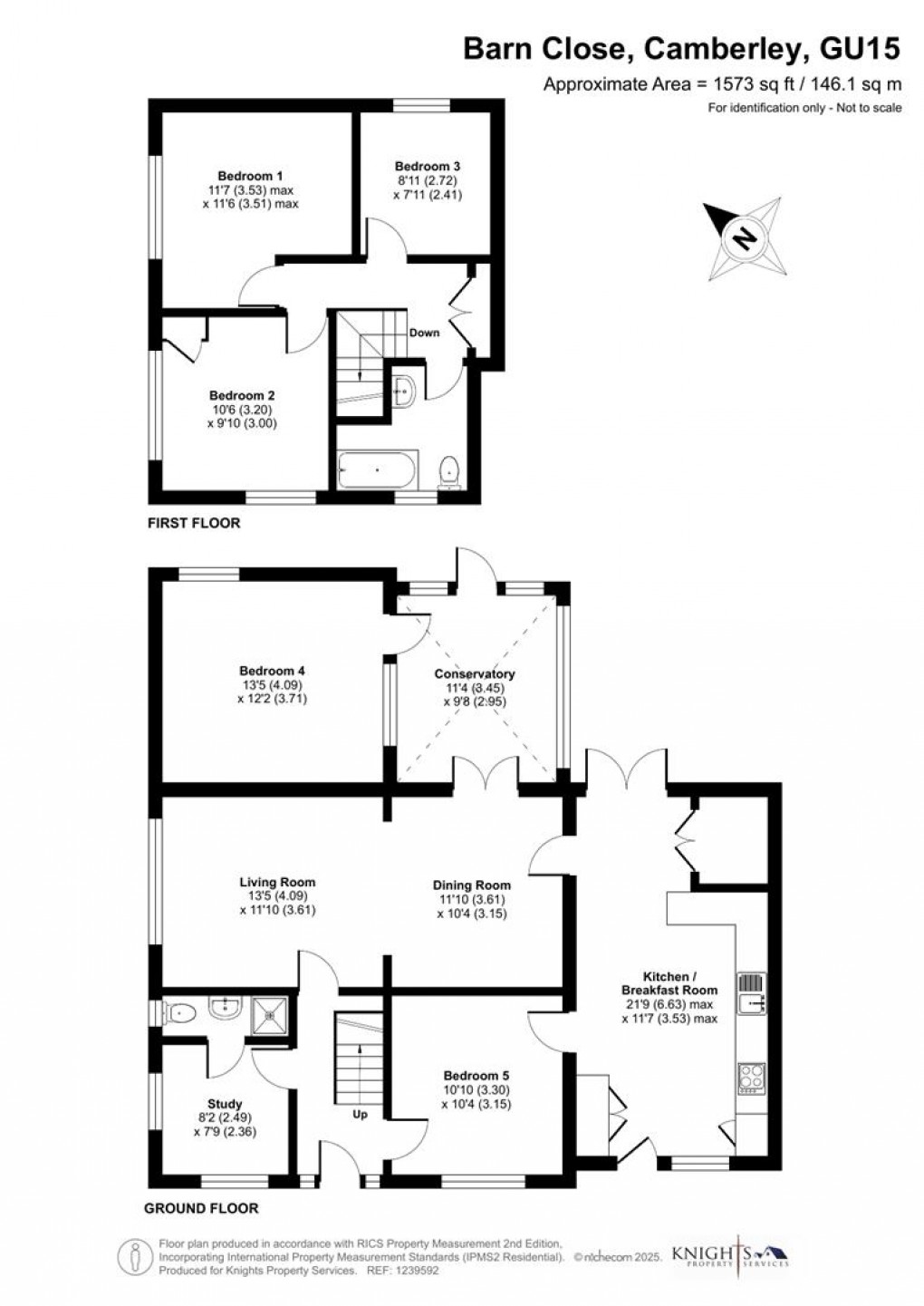 Floorplan for Barn Close, Camberley